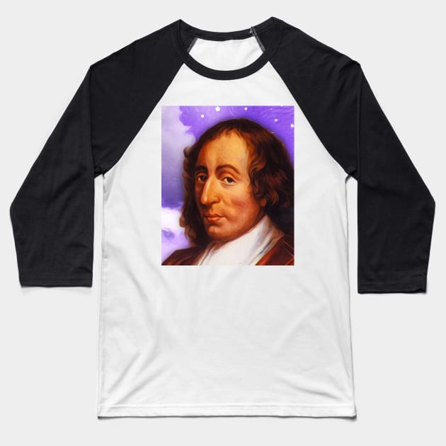 Blaise Pascal Portrait | Blaise Pascal Artwork 2 Baseball T-Shirt by JustLit